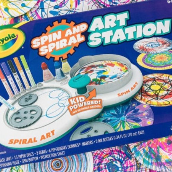 Spin and Spiral Art Station - Crayola - 2 in 1 Art Kit - New! - Picture 3 of 3